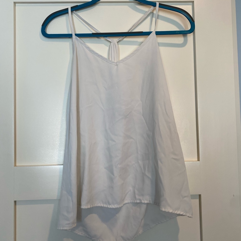 Abercrombie and Fitch White Satin Camisole